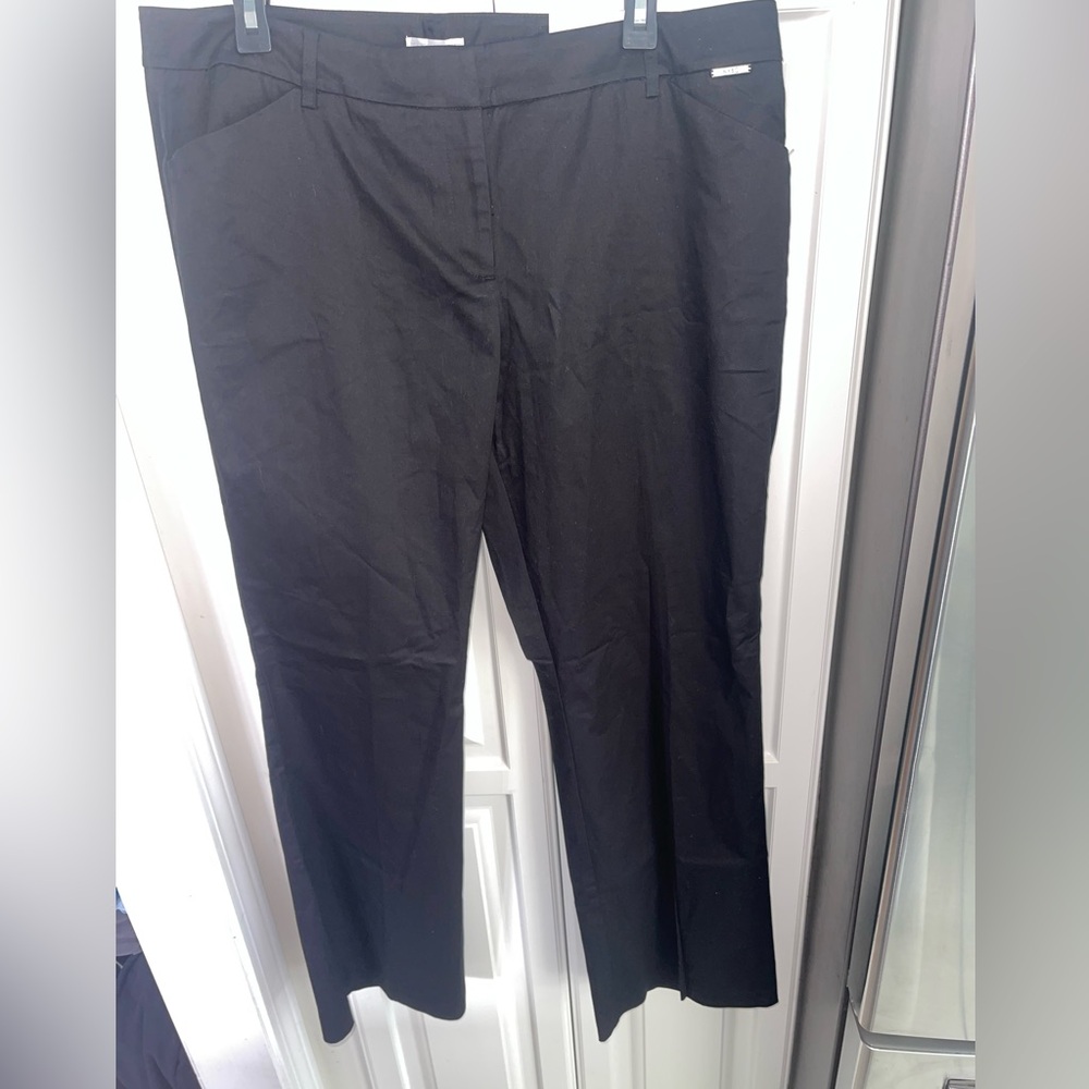 New York &‎ Co Bootcut Mid Rise Black Pants Sz 16 Average Stretch